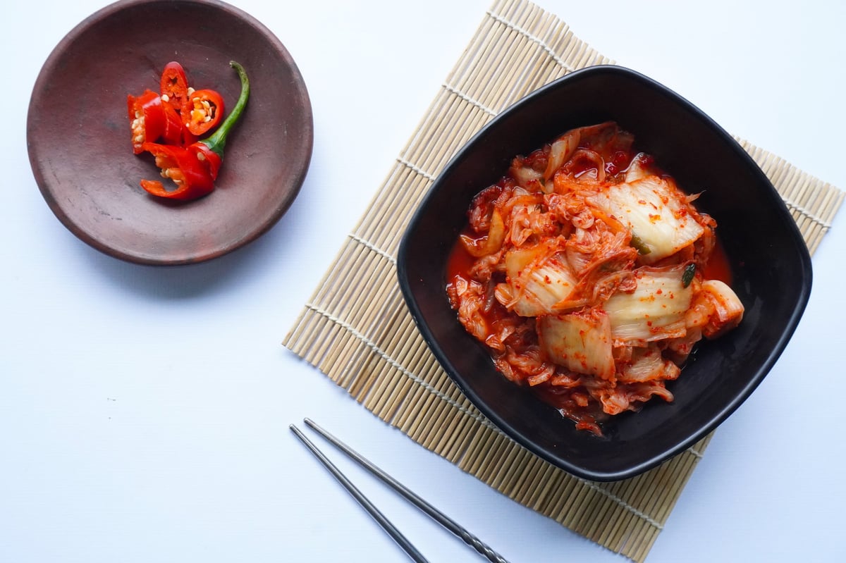 Kimchi is a traditional fermented food from South Korea, made pickled Chinese cabbage